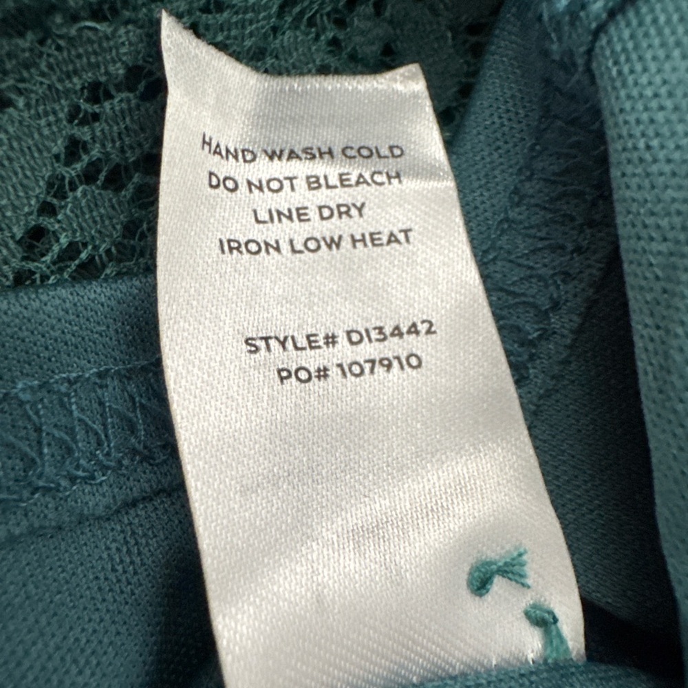 Lulus Dark green Lace Mock Neck Mini Dress Small - Picture 15 of 15